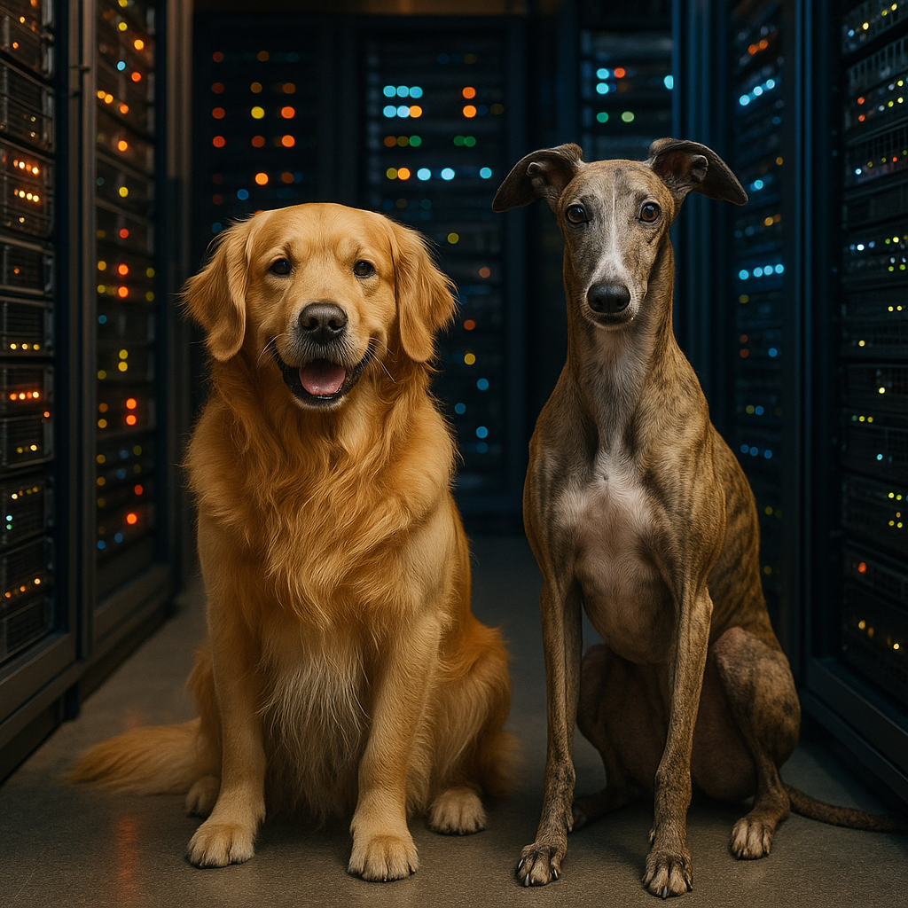 Meet Pixel and Router: The Story of Virtual Dogs